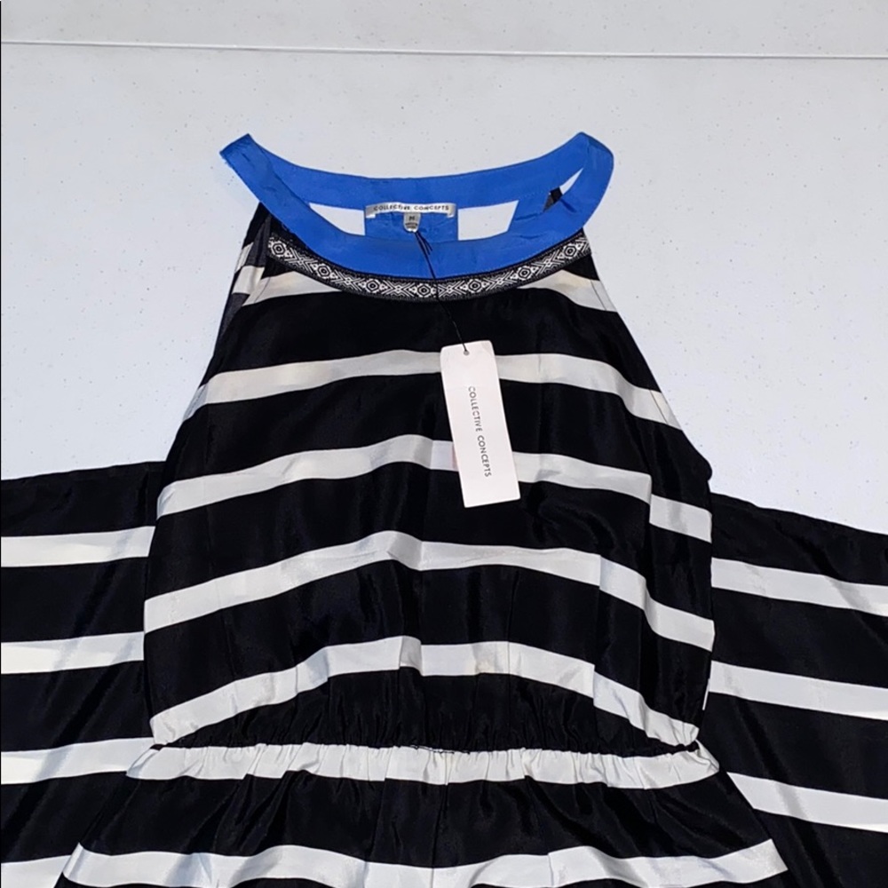 Striped silk maxi dress